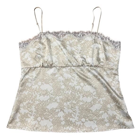 New York & Company Cream Floral Cami Lace Size Large NWT - Picture 1 of 5